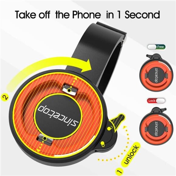 Bike Phone Mount,Motorcycle Phone Holder with Universal Adapter - Picture 3 of 7